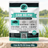 Bao bì Cám Rô Phi SH Group 300g có hình cá rô phi và tên sản phẩm trên nền xanh