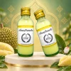 Tinh Mùi Câu Cá Vị Sầu Riêng The One 3 Tinh mùi sầu riêng The One 60ml, hai chai, một đứng và một nghiêng trên nền studio với họa tiết gợi phong cách Thái.