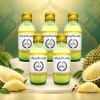 Tinh Mùi Câu Cá Vị Sầu Riêng The One 4 Tinh mùi sầu riêng The One 60ml, năm chai cùng loại trên nền studio với họa tiết gợi phong cách Thái.
