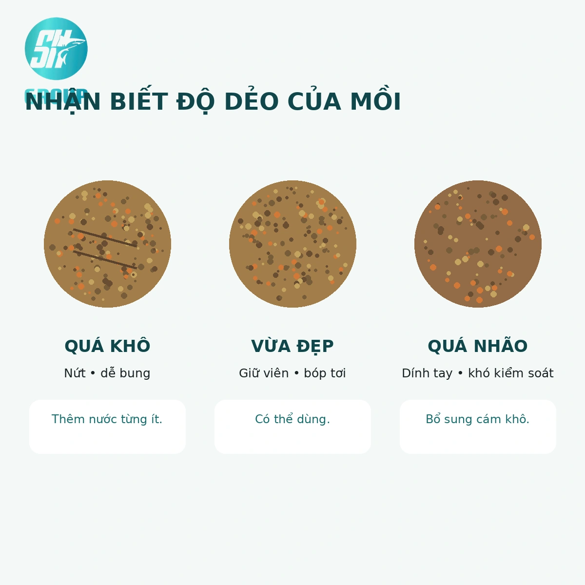 Độ Dẻo Mồi Câu Cá Tra Sông Cách nhận biết độ dẻo mồi câu cá tra sông quá khô vừa và quá nhão