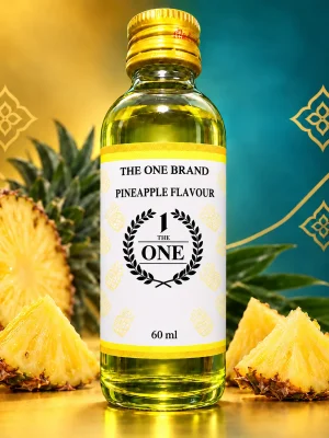 Tinh mùi Dứa (thơm) The One 60ml, một chai chính diện với nhãn The One hướng về phía trước
