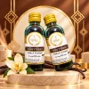 Tinh mùi Vanilla The One 60ml: nhận diện và cách phối mồi 3 Phối cảnh 3D hai chai đứng–nghiêng tinh mùi Vanilla The One 60ml, nhãn VANILLA FLAVOUR màu trắng nâu